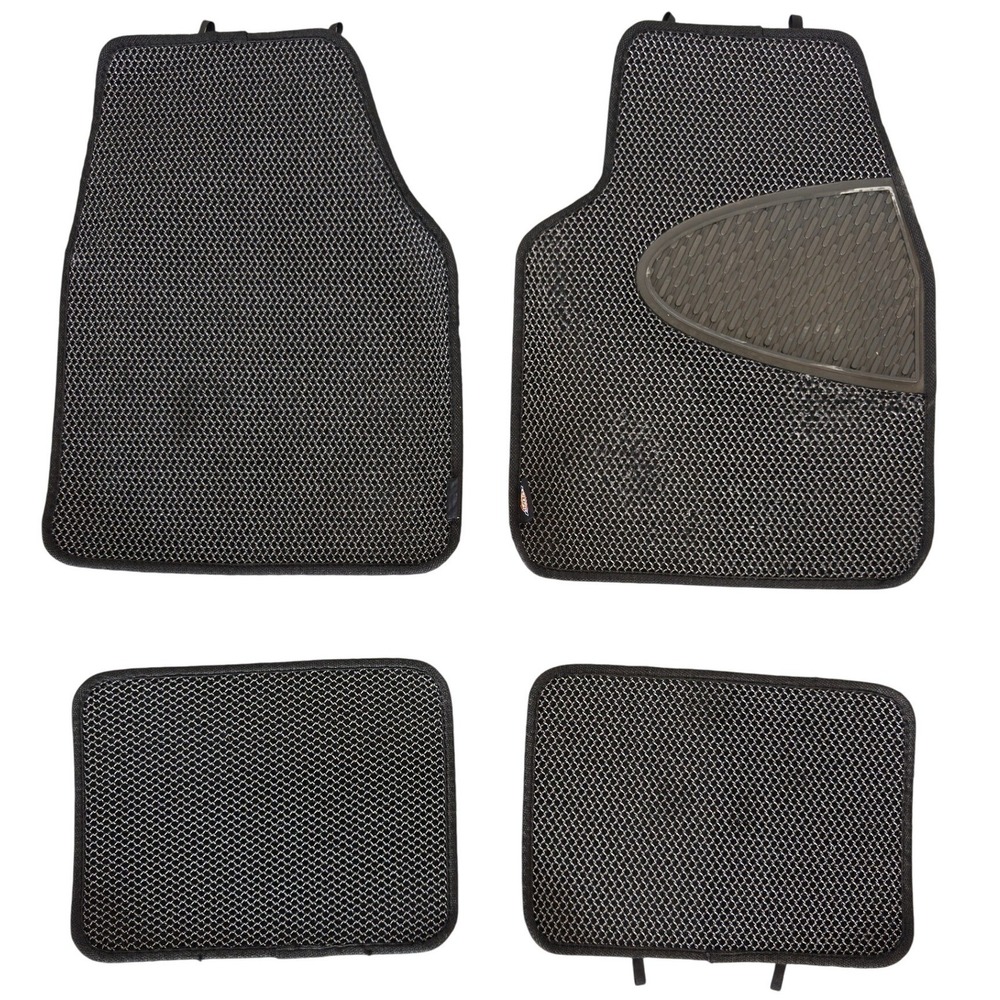 Dickies 4 Piece Universal Car Floor Mats Black Mesh Heavy Duty Set